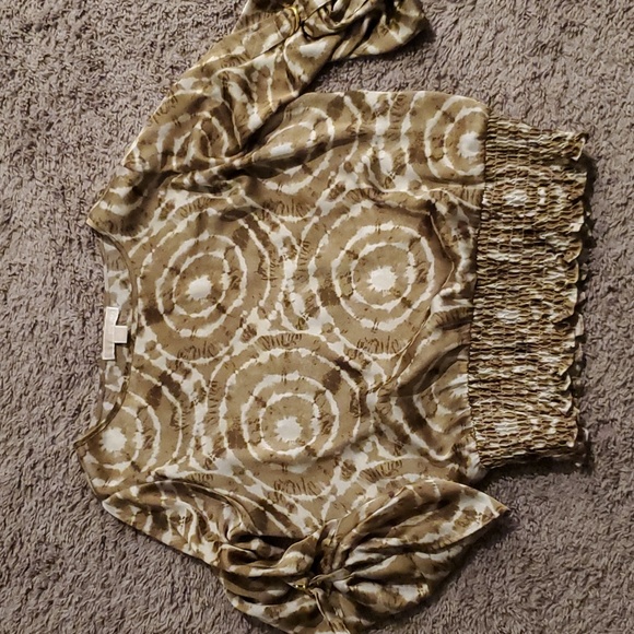 MK Tan Tie dye blouse - Picture 2 of 10
